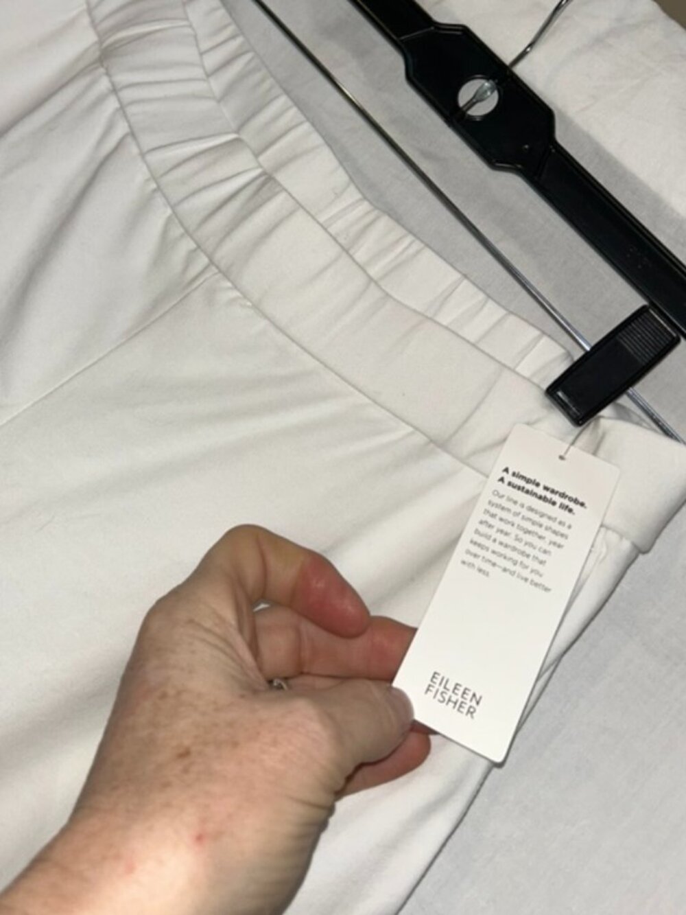 Eileen Fisher petite NEW NWT white slim cropped pants M - Picture 4 of 5